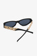 Chain Detail Temple Cat Eye Sunglasses