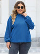 Plus Size Mock Neck Long Sleeve Knit Top