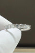 Charming Moissanite Sterling Silver Ring