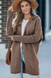 Open Front Longline Hooded Cardigan