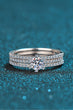 1 Carat Moissanite 925 Sterling Silver Ring from Italy