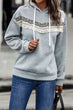 Contrast Fringe Detail Dropped Shoulder Hoodie