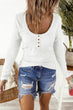 Button Front Scoop Neck Top