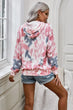 Tie-Dye Dropped Shoulder Drawstring Hoodie