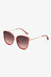 Full Rim Metal-Plastic Hybrid Frame Sunglasses