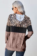 Leopard Color Block Hoodie