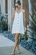 Buttoned Spaghetti Strap Dress