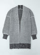 Heathered Open Front Longline Cardigan