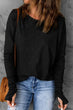 Thumbhole Long Sleeve Round Neck Top