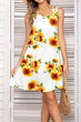 Printed Round Neck Sleeveless Dress