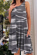 Printed Round Neck Sleeveless Dress