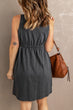 Stylish Sleeveless Button Down Mini Dress