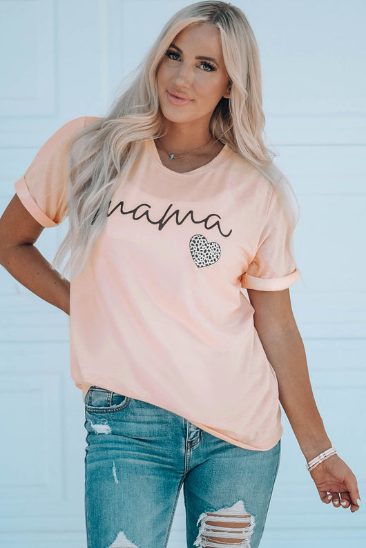 MAMA Heart Graphic Tee Shirt